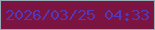 文字の大きさ：4、枠の色：99acb6、背景の色：7b1440、文字の色：5538b9 無料ブログパーツのブログ時計