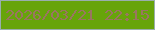 文字の大きさ：4、枠の色：99aead、背景の色：67a40a、文字の色：9a7561 無料ブログパーツのブログ時計