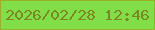 文字の大きさ：3、枠の色：99af28、背景の色：82de48、文字の色：79891f 無料ブログパーツのブログ時計