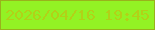 文字の大きさ：4、枠の色：99b21c、背景の色：93f224、文字の色：b2d118 無料ブログパーツのブログ時計