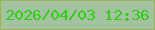 文字の大きさ：2、枠の色：99b25f、背景の色：a3c2a0、文字の色：2dd011 無料ブログパーツのブログ時計