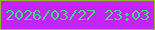 文字の大きさ：5、枠の色：99b324、背景の色：c125f9、文字の色：43d785 無料ブログパーツのブログ時計