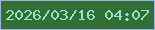 文字の大きさ：3、枠の色：99b4e2、背景の色：336f35、文字の色：8fe8cb 無料ブログパーツのブログ時計