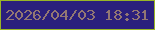 文字の大きさ：4、枠の色：99b526、背景の色：2b1f7c、文字の色：937773 無料ブログパーツのブログ時計