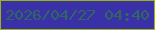 文字の大きさ：3、枠の色：99b60a、背景の色：3a31a8、文字の色：30685d 無料ブログパーツのブログ時計