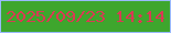 文字の大きさ：3、枠の色：99bafc、背景の色：3ea62d、文字の色：d83b53 無料ブログパーツのブログ時計
