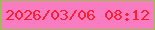 文字の大きさ：4、枠の色：99bc54、背景の色：fa7cc0、文字の色：fc1f31 無料ブログパーツのブログ時計