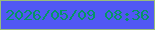 文字の大きさ：1、枠の色：99bd7b、背景の色：5158f4、文字の色：059564 無料ブログパーツのブログ時計