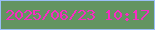 文字の大きさ：2、枠の色：99bff9、背景の色：639462、文字の色：f72bc3 無料ブログパーツのブログ時計