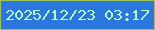 文字の大きさ：2、枠の色：99c356、背景の色：2c77de、文字の色：b3fbca 無料ブログパーツのブログ時計