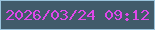 文字の大きさ：4、枠の色：99c3db、背景の色：415b6a、文字の色：df48ea 無料ブログパーツのブログ時計