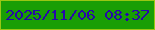 文字の大きさ：3、枠の色：99c714、背景の色：199e05、文字の色：2708a8 無料ブログパーツのブログ時計