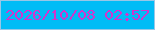 文字の大きさ：2、枠の色：99c7e7、背景の色：01bcf6、文字の色：d334cc 無料ブログパーツのブログ時計