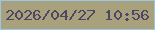 文字の大きさ：4、枠の色：99c7e9、背景の色：a9a07c、文字の色：4b4866 無料ブログパーツのブログ時計