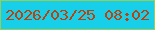 文字の大きさ：1、枠の色：99ce50、背景の色：18cfe9、文字の色：bb410d 無料ブログパーツのブログ時計