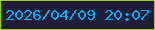 文字の大きさ：2、枠の色：99cf11、背景の色：1e1e3b、文字の色：02abef 無料ブログパーツのブログ時計