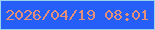 文字の大きさ：5、枠の色：99d4eb、背景の色：265ff8、文字の色：e29079 無料ブログパーツのブログ時計