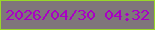 文字の大きさ：3、枠の色：99d729、背景の色：7f767b、文字の色：a900c4 無料ブログパーツのブログ時計