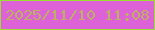 文字の大きさ：3、枠の色：99de31、背景の色：dd62d8、文字の色：bdb161 無料ブログパーツのブログ時計