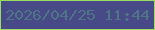 文字の大きさ：3、枠の色：99de5f、背景の色：484a88、文字の色：4d7585 無料ブログパーツのブログ時計