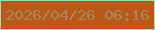 文字の大きさ：4、枠の色：99debc、背景の色：bc5916、文字の色：a18964 無料ブログパーツのブログ時計