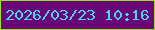 文字の大きさ：1、枠の色：99e123、背景の色：690778、文字の色：4bd4ef 無料ブログパーツのブログ時計