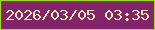 文字の大きさ：3、枠の色：99e304、背景の色：83246a、文字の色：deeca8 無料ブログパーツのブログ時計
