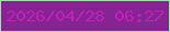 文字の大きさ：2、枠の色：99e5a1、背景の色：862592、文字の色：c21ebe 無料ブログパーツのブログ時計
