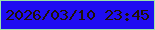 文字の大きさ：5、枠の色：99e6a9、背景の色：1f0df1、文字の色：221103 無料ブログパーツのブログ時計