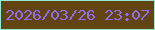 文字の大きさ：1、枠の色：99e9d2、背景の色：624413、文字の色：916df0 無料ブログパーツのブログ時計