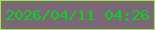 文字の大きさ：5、枠の色：99eb43、背景の色：7b6777、文字の色：05d618 無料ブログパーツのブログ時計