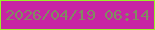 文字の大きさ：2、枠の色：99f128、背景の色：c724a4、文字の色：818b61 無料ブログパーツのブログ時計