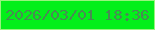 文字の大きさ：5、枠の色：99f37e、背景の色：03ef1a、文字の色：488b53 無料ブログパーツのブログ時計