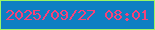 文字の大きさ：4、枠の色：99f666、背景の色：0e7fc3、文字の色：f64279 無料ブログパーツのブログ時計