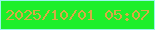 文字の大きさ：4、枠の色：99f7eb、背景の色：1def2a、文字の色：d6ab44 無料ブログパーツのブログ時計