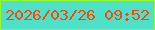 文字の大きさ：4、枠の色：99f82a、背景の色：4fe1c8、文字の色：f24a10 無料ブログパーツのブログ時計