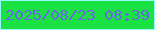 文字の大きさ：2、枠の色：99f8fd、背景の色：1ae242、文字の色：6668e6 無料ブログパーツのブログ時計