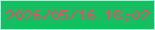 文字の大きさ：3、枠の色：99fad3、背景の色：15bf60、文字の色：d95369 無料ブログパーツのブログ時計