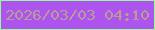 文字の大きさ：3、枠の色：99fc95、背景の色：ad53ee、文字の色：b69d95 無料ブログパーツのブログ時計