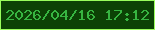 文字の大きさ：3、枠の色：99fd5c、背景の色：0c4205、文字の色：37b541 無料ブログパーツのブログ時計