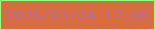 文字の大きさ：3、枠の色：99fe78、背景の色：d96d3f、文字の色：b86f93 無料ブログパーツのブログ時計