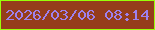 文字の大きさ：2、枠の色：99ff09、背景の色：953d1b、文字の色：9e81ed 無料ブログパーツのブログ時計