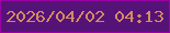 文字の大きさ：5、枠の色：9a01a3、背景の色：551378、文字の色：d48c61 無料ブログパーツのブログ時計