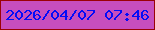 文字の大きさ：1、枠の色：9a0206、背景の色：c74ebe、文字の色：050cf7 無料ブログパーツのブログ時計