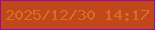 文字の大きさ：3、枠の色：9a08a9、背景の色：c1471b、文字の色：d66d29 無料ブログパーツのブログ時計