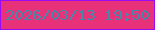 文字の大きさ：1、枠の色：9a0af5、背景の色：e73279、文字の色：4588a8 無料ブログパーツのブログ時計