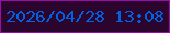 文字の大きさ：3、枠の色：9a0dac、背景の色：2c052f、文字の色：0062e3 無料ブログパーツのブログ時計