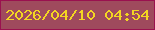 文字の大きさ：1、枠の色：9a114f、背景の色：9f4a5d、文字の色：f3d622 無料ブログパーツのブログ時計