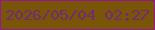 文字の大きさ：4、枠の色：9a1592、背景の色：795607、文字の色：742a72 無料ブログパーツのブログ時計