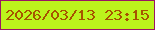 文字の大きさ：4、枠の色：9a1664、背景の色：bcf41c、文字の色：a65300 無料ブログパーツのブログ時計